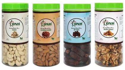 DRY FRUITS COMBO 600 GRAMS  PACK  150G X 4 PC
