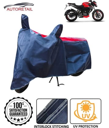 Autoretail Dust Proof Two Wheeler Polyster Cover With (Mirror Pocket) for Bajaj Pulsar 150 F with Buckle Lock (Red & Blue)