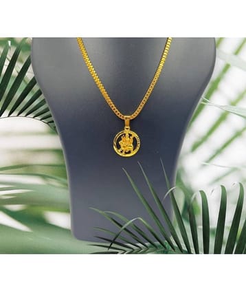 Charms Gold Religious Pendant With Chain ( Pack of 1 )