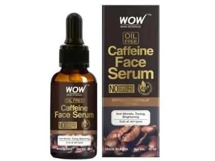 WOW Caffeine Face Serum - Quick Absorbing - OIL FREE - Anti-aging, Anti-wrinkles & Acne Refresh, Revive & Restore Skin - 30ml