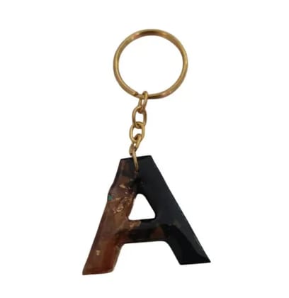Stylish Resin Alphabet Keychain - Letter 'A' Personalized Accessory