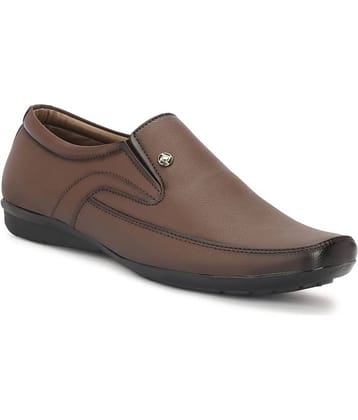 MARKRANGE - Brown Men's Slip On Formal Shoes