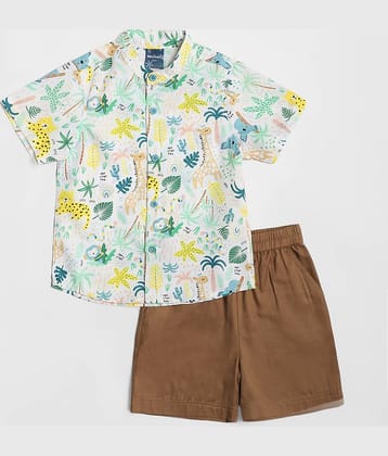 Nauti Nati Multi Polyester Blend Baby Boy Shirt & Shorts ( Pack of 1 )
