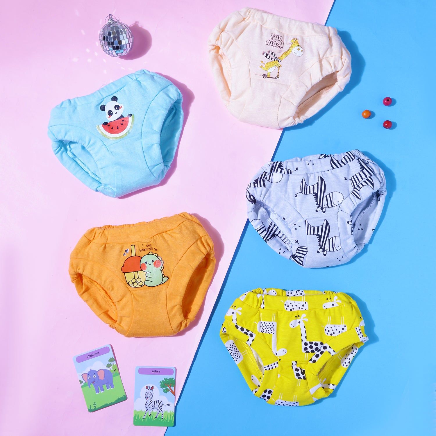 Snugkins Baby Briefs SIZE-1  Tiny Tushies Pack 5-6-9 Months