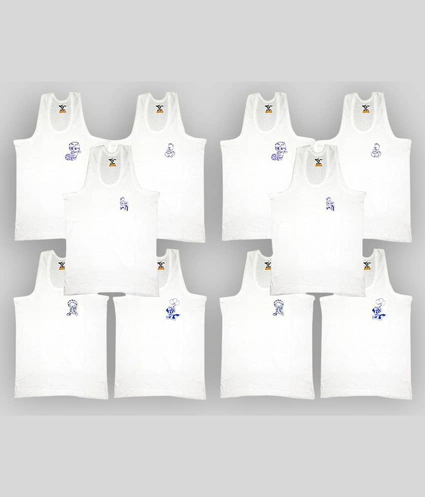 HAP Pack of 10 Boys 100% Cotton ( White )