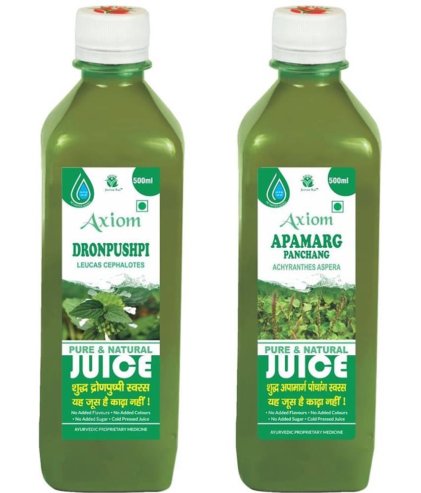 Axiom Dronpushpi Juice 500Ml + Apamarg Juice 500Ml , Ayurvedic Juice Combo Pack