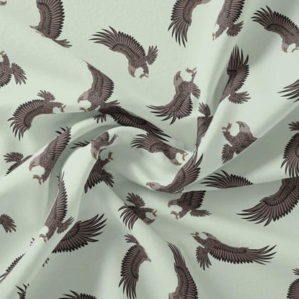 Seamless Eagle Bird Pattern Digital Printed Fabric-Polyester / Japan Satin / 110 CM | 43 Inch