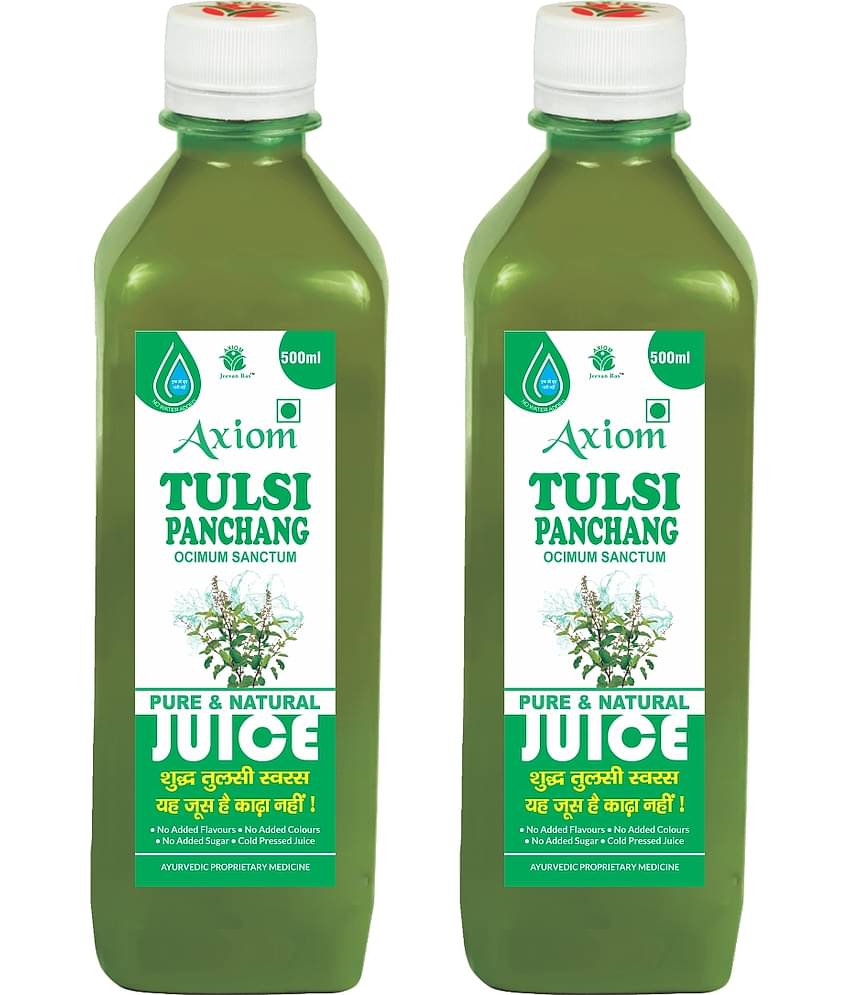 Axiom Tulsi Juice 500ml (Pack of 2) |100% Natural WHO-GLP,GMP,ISO Certified Product