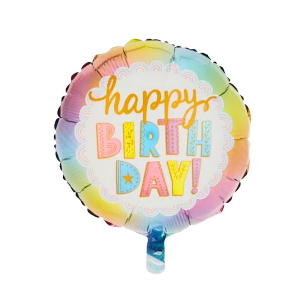 Colorful Happy Birthday Balloon 18" - Party and Festive Needs | Buy online on ZillyBuy