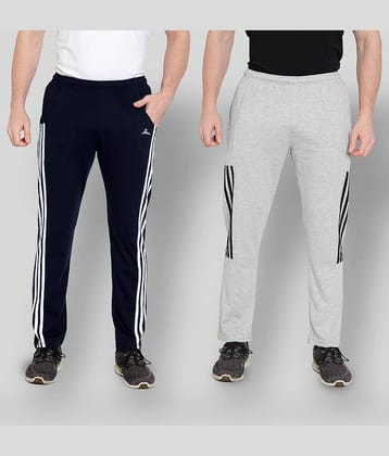 Zeffit -  Light Grey Cotton Blend Men's Sports Trackpants ( Pack of 2 )