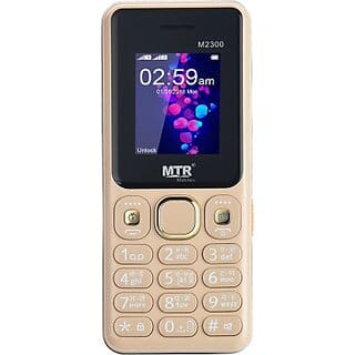 MTR M2300 (Dual Sim, 1.77 Inch Display 3000 mAh Battery, Gold)