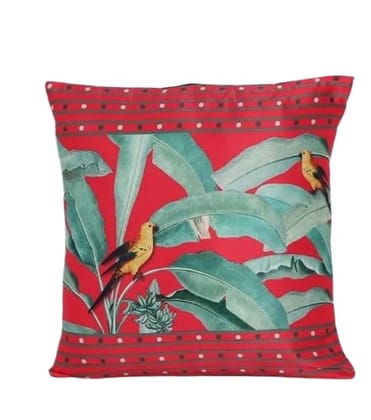 Jeel Decorative Cushion Cover 16 x 16 inch Natural Soft Textured Red Solid Colour Design Fabric |Square Pillow Cover for Bed | Sofa | Chair Seat
