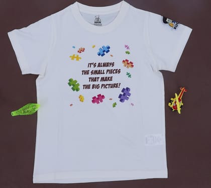 KUCHU Unisex T-Shirt | The Big Picture Print | 6–7 Years | Cotton Modal Fabric | Soft Feel | Breathable | Digitally Printed | Vibrant Colour White KUCHU Unisex T-Shirt | The Big Picture Print | 6–7 Years | Cotton Modal Fabric | Soft Feel | Breathable | Digitally Printed | Vibrant Colour White