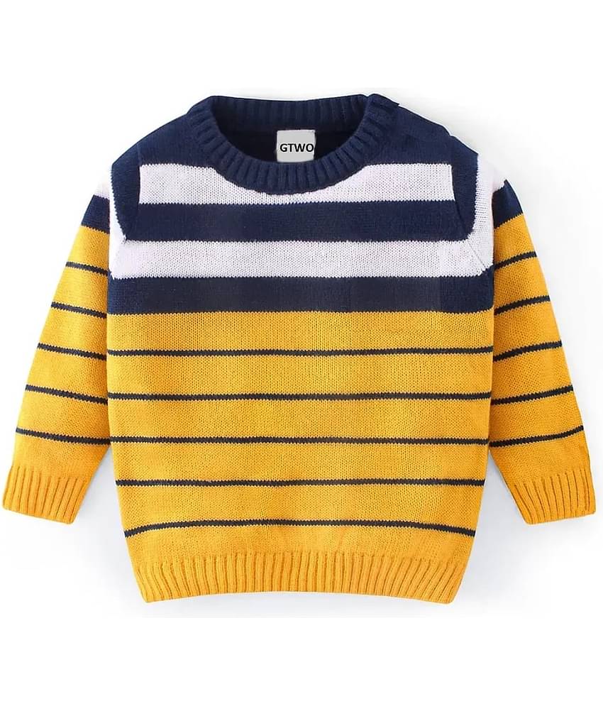 GTwo Pack of 1 Boys Woollen Blend Pullover Sweater ( Bright Yellow )