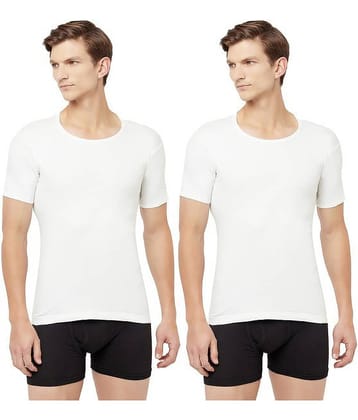 TT Pack of 2 Cotton Basic Vest For Men ( White )