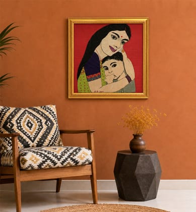 Handcrafted Jute Iranian Pattern Taka Work Frame Handcrafted Jute Iranian Pattern Taka Work Frame