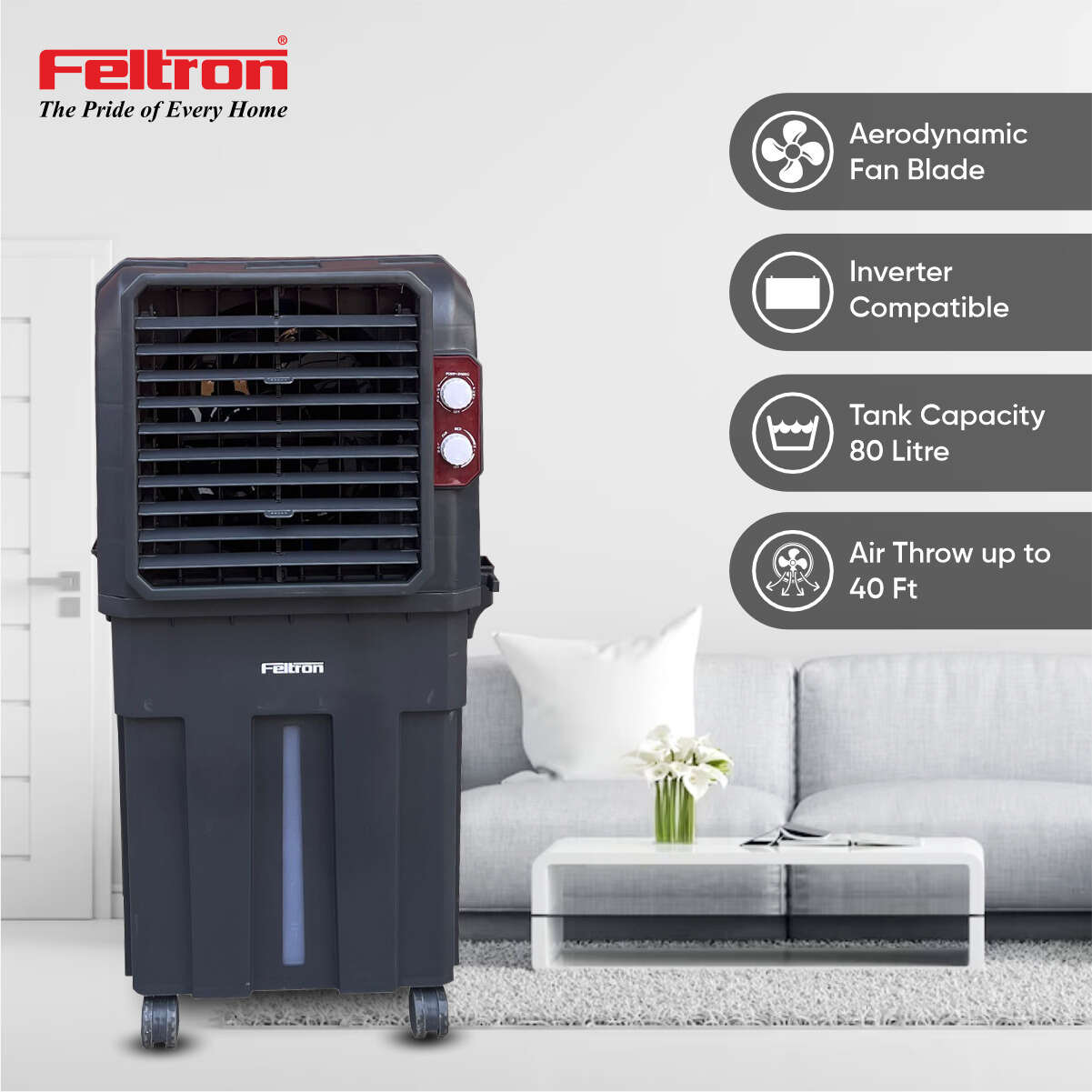 Feltron 80 Ltr Commercial Air Cooler (Eco Storm Plus)