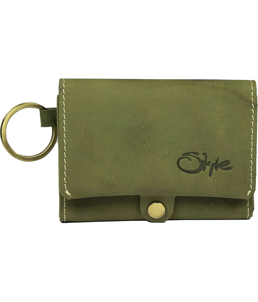 STYLE SHOES Leather Green Women's Card Holder ( Pack of 1 )