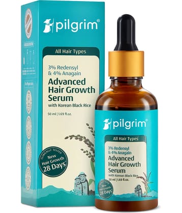 Pilgrim Redensyl & Anagain Advanced Hair Growth Serum 50Ml Hair Serum,For All Hair Type,50 Ml (pack Of 1)
