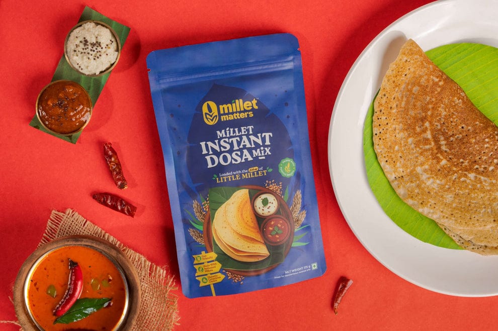 Millet Matters Instant Dosa Mix Ready in Minutes 175 gm- Pack Of 2