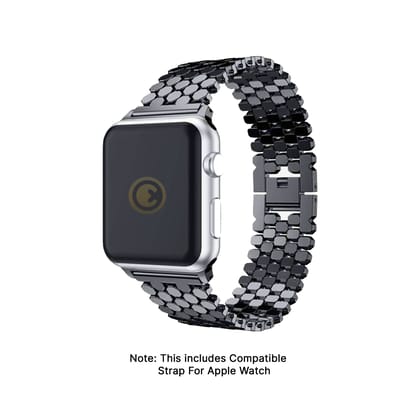 Rebel - Stainless Steel Bracelets Apple Watch Strap - Black-Black / 38/40/41mm