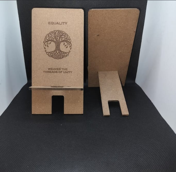 Hello Wooden Mobile Stand  Equality