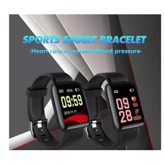 iD116 SMART FITNESS TRACKER SMART WATCH (Black Strap)