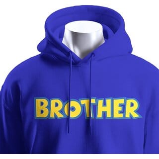 BULL CLOTHING BROTHER Dark Blue Hoodie Design with 60 Cotton, 40 Polyester, 280 GSM for Softness  Comfort (L)