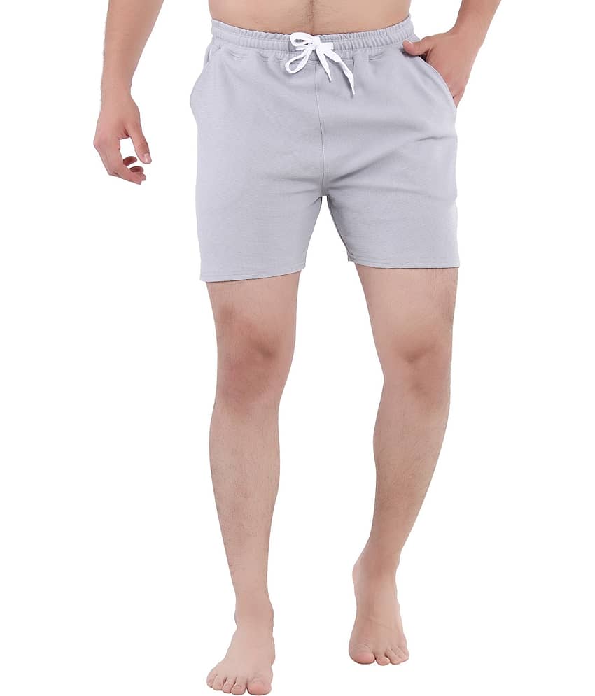 GTwo Grey Cotton Blend Men's Shorts ( Pack of 1 )