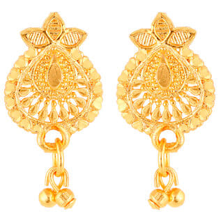 Vighnaharta Elegant Twinkling Beautiful Gold Plated Screw back Earring for Women and Girls  [VFJ1831ERG]