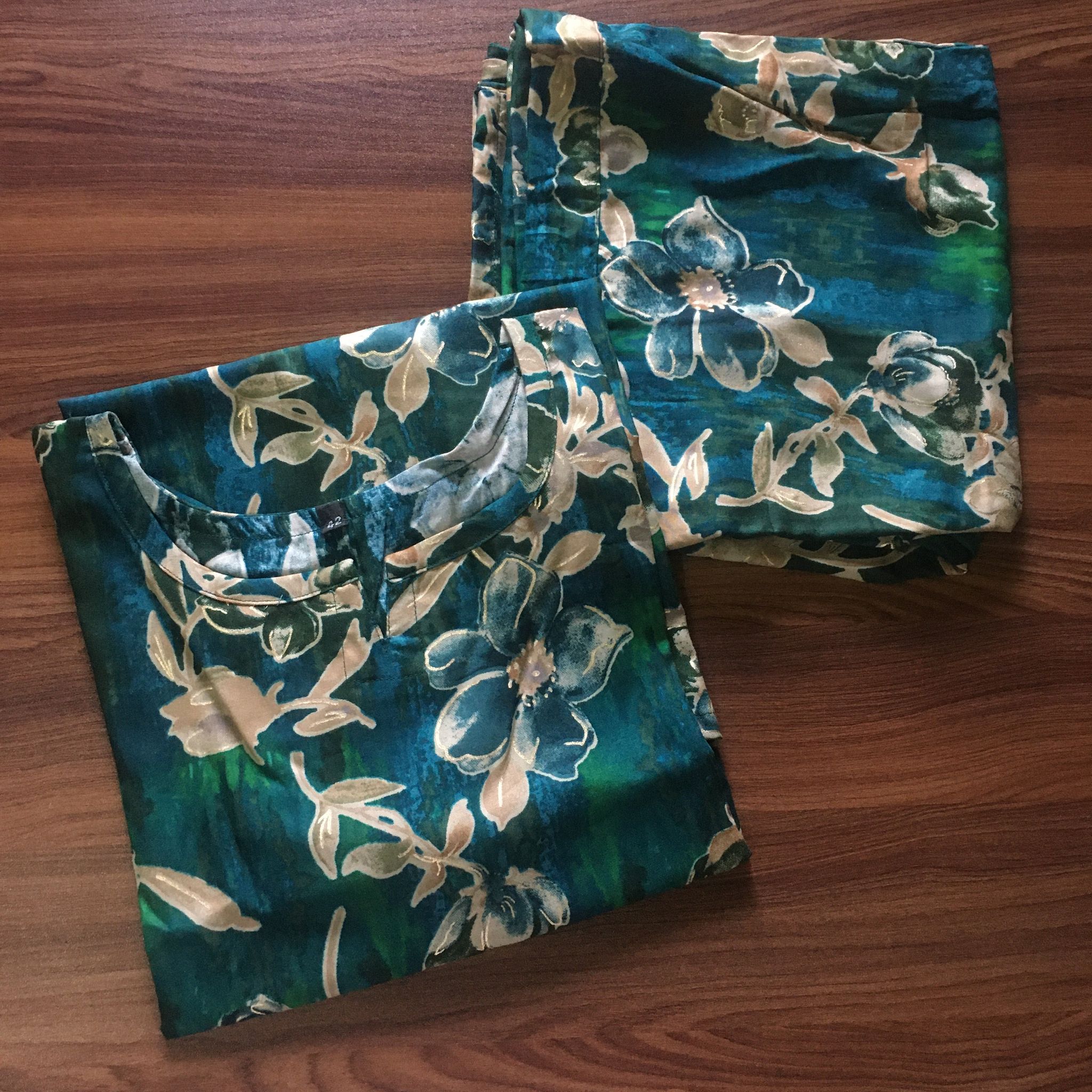 Marigold Sea Green - Cord Set - Soft Rayon-38 - M