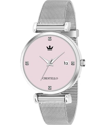 Crestello - Silver Metal Analog Womens Watch