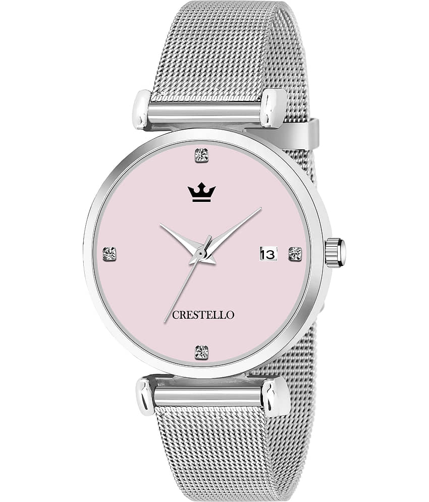 Crestello - Silver Metal Analog Womens Watch