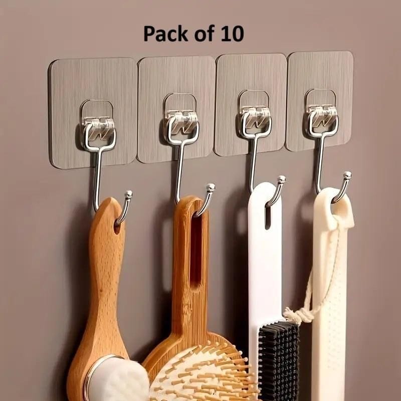 Golden Large Hooks for Hanging (Pack of 10)