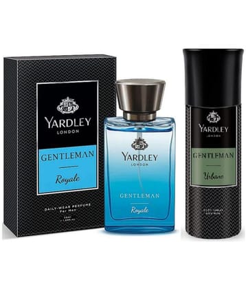 Yardley London - ROYALE PERFUME 50ML ,  URBANE DEODORANT 150ML Eau De Parfum (EDP) For Men 200 ( Pack of 2 )