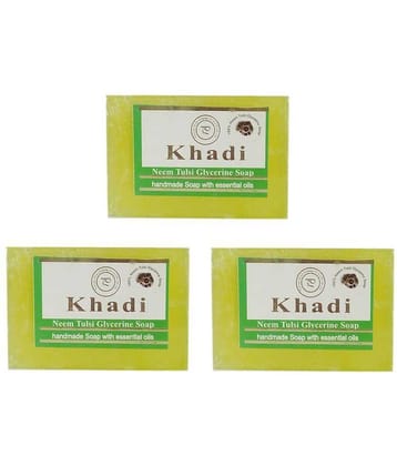 Khadi Herbal Neem Tulsi Glycerine Soap 375 gm Pack of 3
