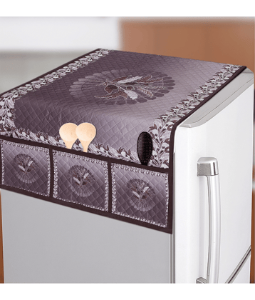 Crosmo Polyester Floral Top Cover ( 99 53 ) Pack of 1 - Brown