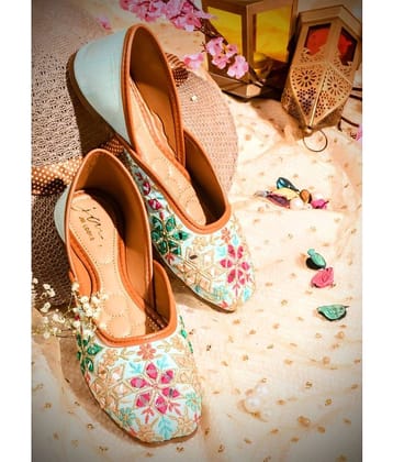 JM Looks Peach Women's Ethnic Ballerinas
