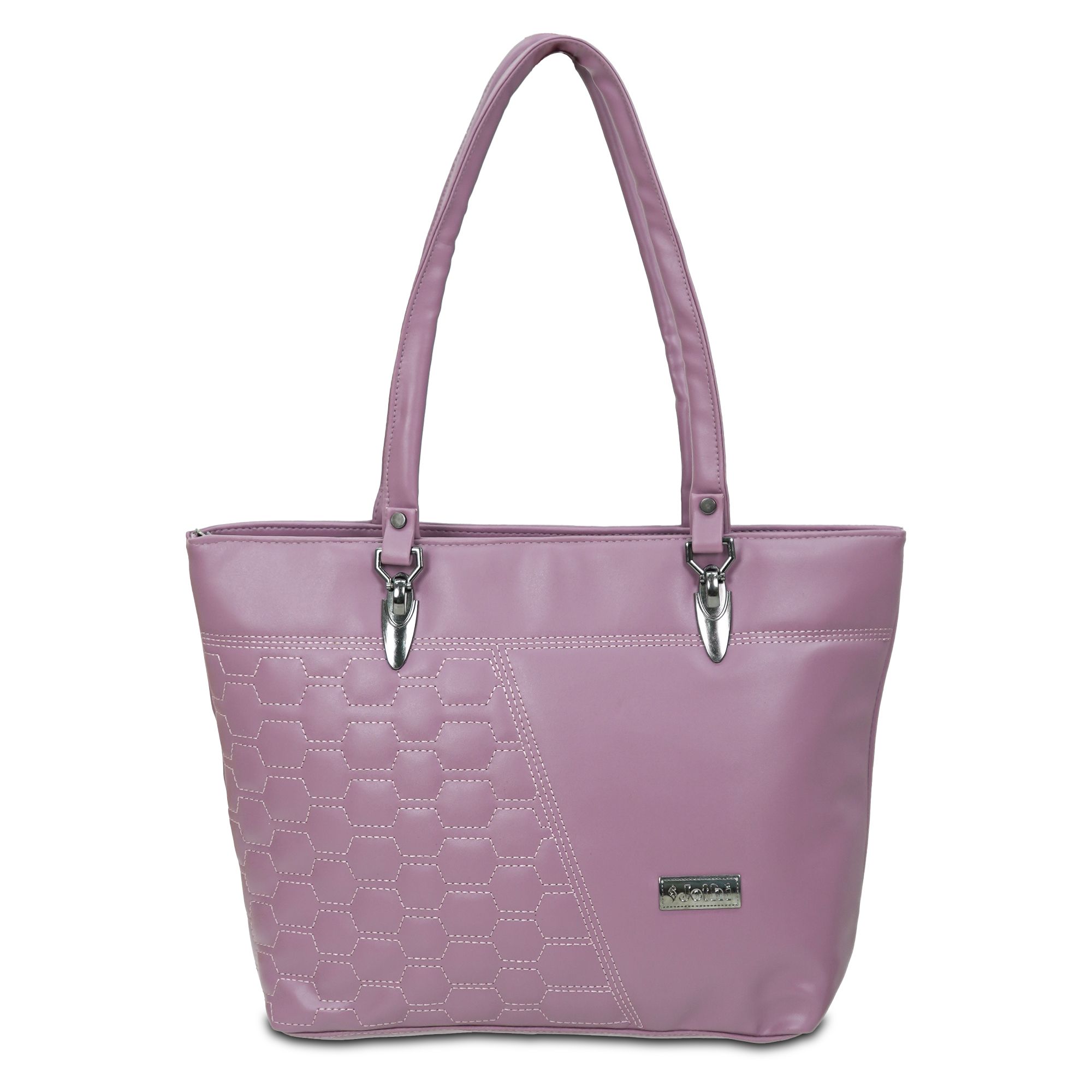 Jothi HexaWeave Handbag for Women | Multi-Compartment Shoulder Bag | Synthetic Leather with Honeycomb Pattern | Water-Resistant | Semi-Matte Finish | Durable Nylon Lining | Stylish & Functional