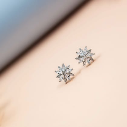 Frost Flower Stud Earrings