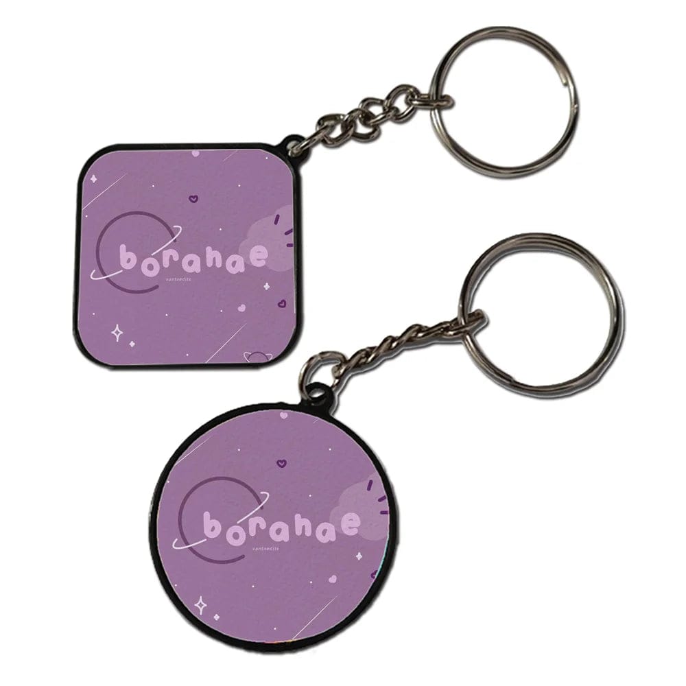 Borahae - Keychain With Black Border (Pack Of 2)