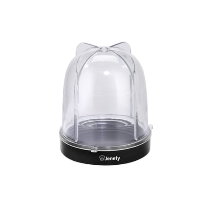 Jenefy Transparent Jar with Lid 300 ml compatible with Jenefy Nutri Bullet Mixer Grinder Set of 1 Chutney Jar