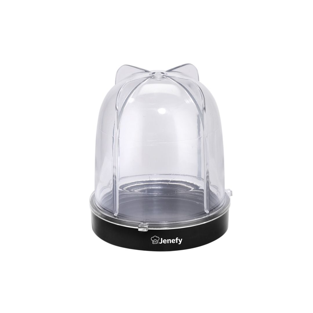 Jenefy Transparent Jar with Lid 300 ml compatible with Jenefy Nutri Bullet Mixer Grinder Set of 1 Chutney Jar