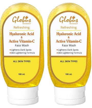 Globus Remedies Hyaluronic Acid & Vitamin C Face Wash, 100gm (Pack of 2)