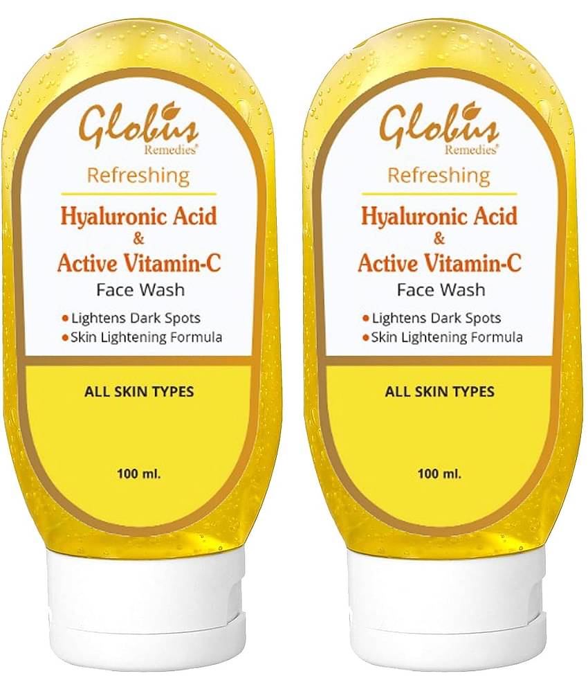 Globus Remedies Hyaluronic Acid & Vitamin C Face Wash, 100gm (Pack of 2)
