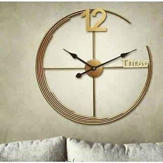 Amhomedecor Analog 81.3 cm X 20 cm Wall Clock (Multicolor, Without Glass, Standard)