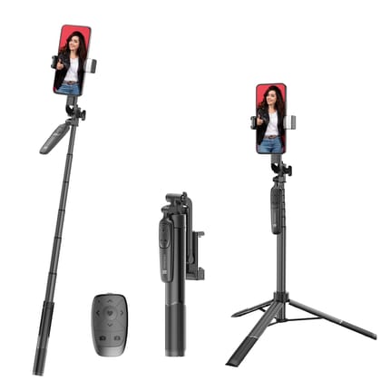 Portronics Lumistick Pro Smart Selfie Stick (Black)