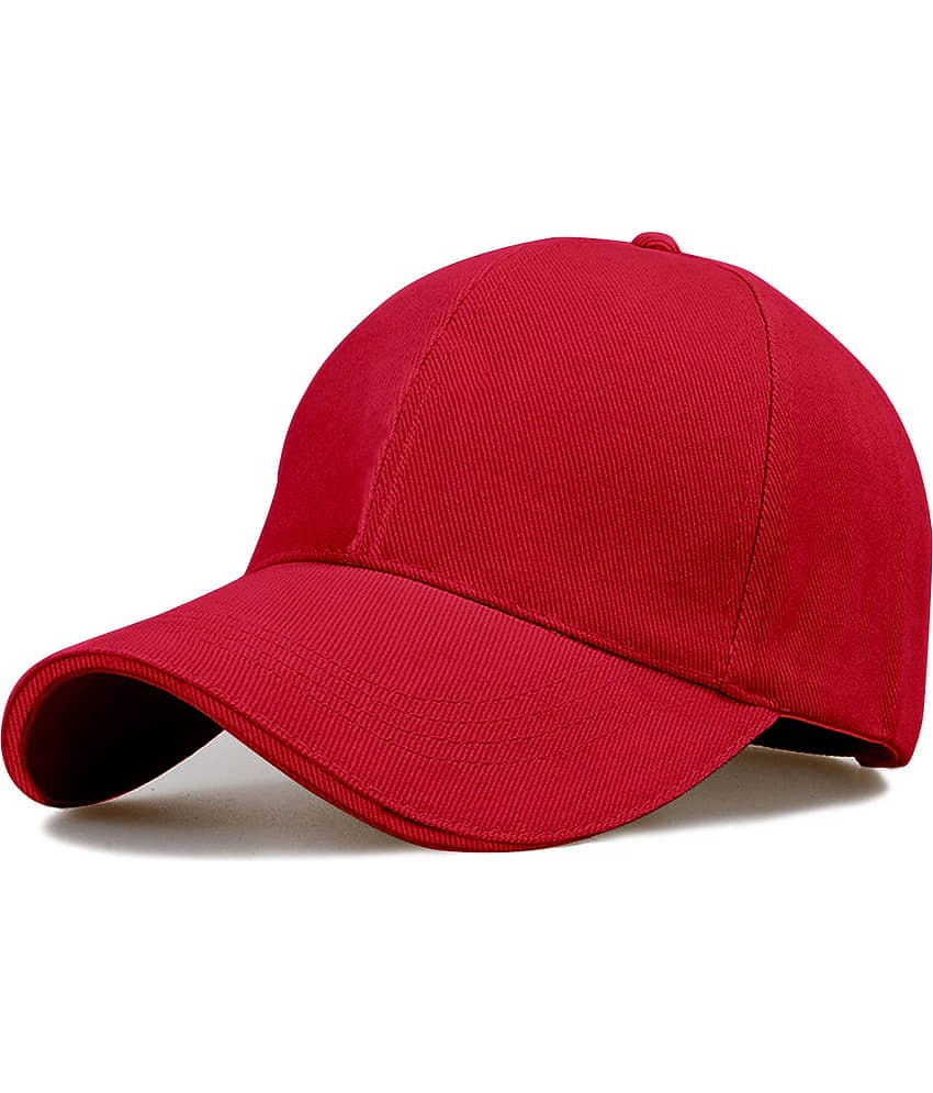Alamos Pack of 1 Cotton Men's Cap ( Red )