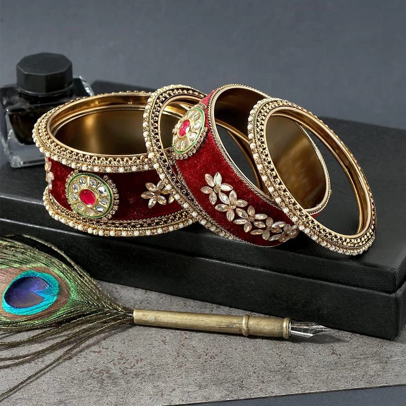 Traditional Gold Plated Rajwadi Chooda Kada