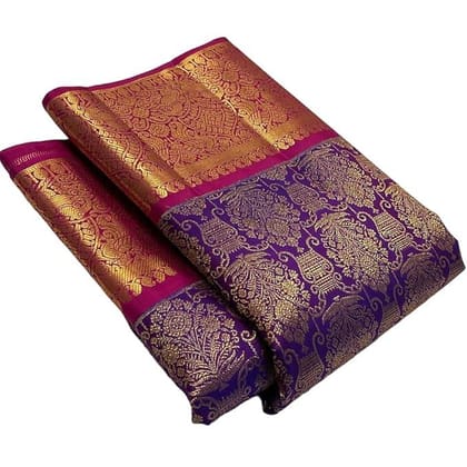 Women's Banarasi Style Pure Kanjivaram Silk Jacquard Kanchipuram Pattu Saree